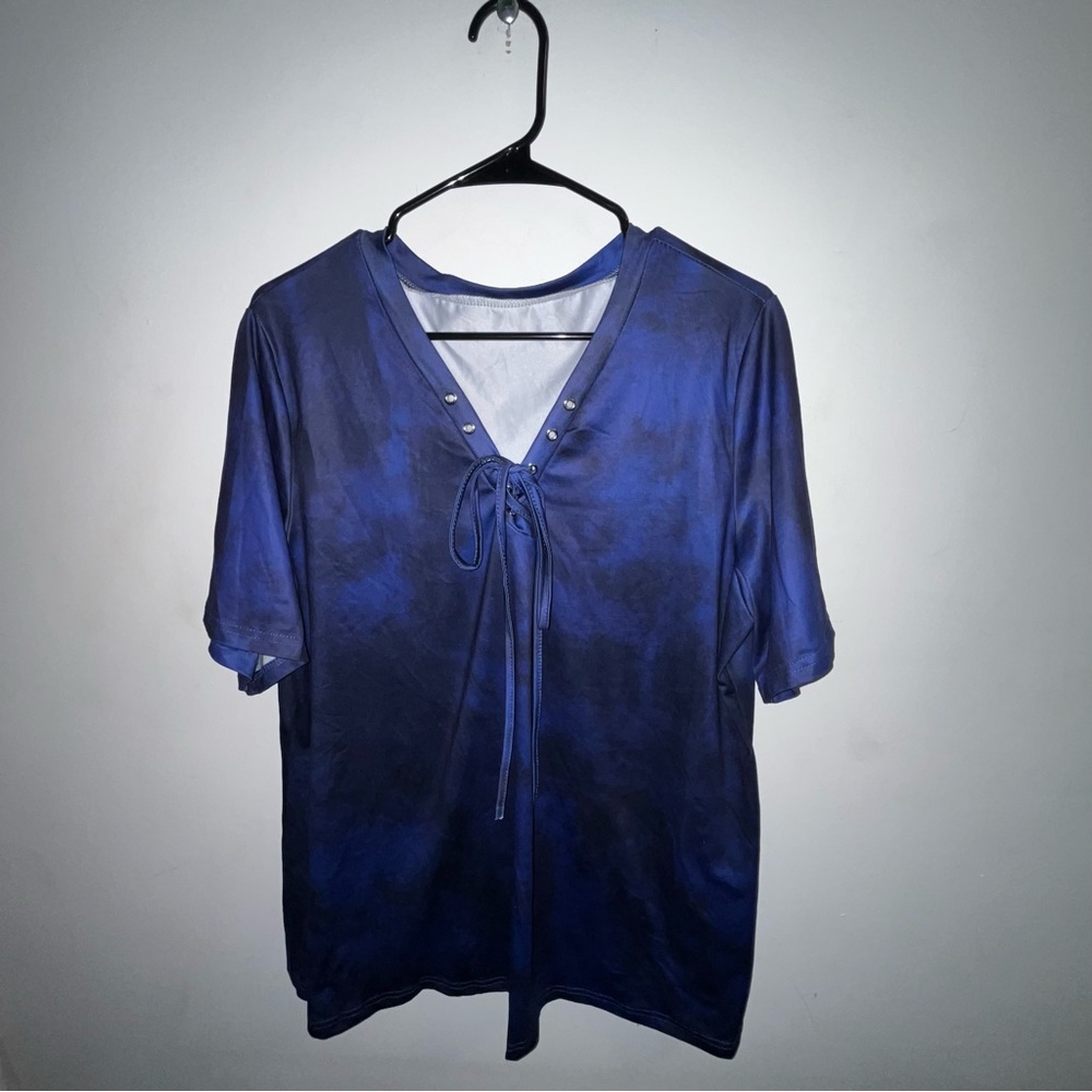 Women’s 2XL Navy and Gray oversized top